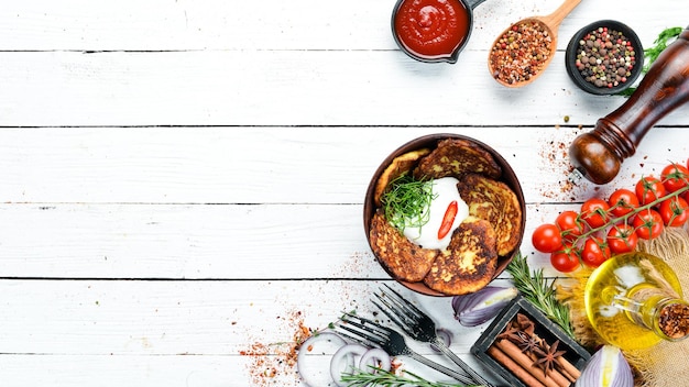 Polish culinary dishes on wooden table